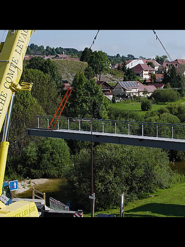 Suivi de Chantier - Passerelle Rochejean - Entreprise Moureaux
